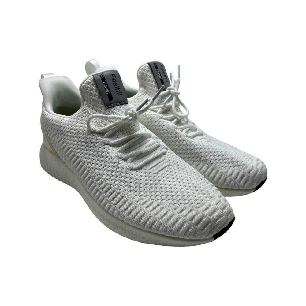 Feethit knit Lightweight Athletic Shoes, Mens Size 9,White